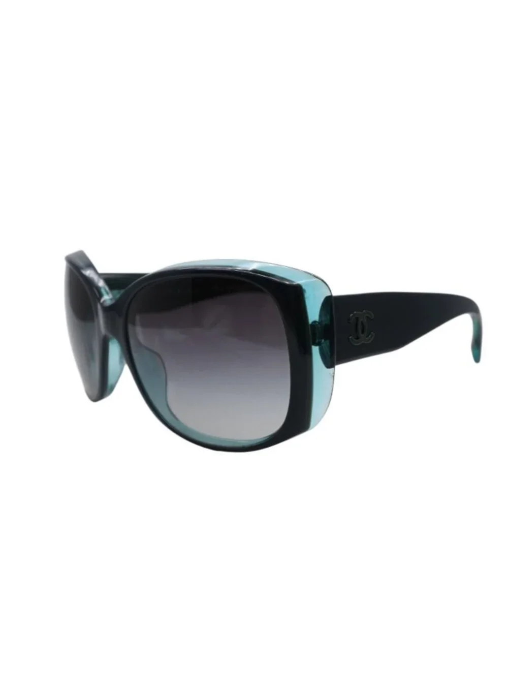 Chanel Sunglasses Eyewear CC Logo Clear Green